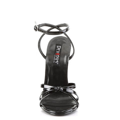 Domina 108 Sandal with 6 inch heel - Black Patent - Shhh...