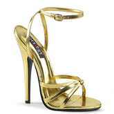 Domina 108 Sandal with 6 inch heel - Gold Metallic - Shhh...