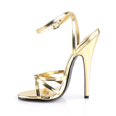 Domina 108 Sandal with 6 inch heel - Gold Metallic - Shhh...