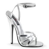 Domina 108 Sandal with 6 inch heel - Silver Metallic - Shhh...