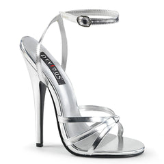 Domina 108 Sandal with 6 inch heel - Silver Metallic - Shhh...