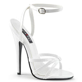 Domina 108 Sandal with 6 inch heel - White Patent - Shhh...
