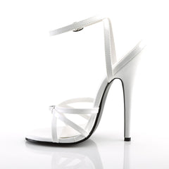 Domina 108 Sandal with 6 inch heel - White Patent - Shhh...