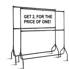 Double rail BDSM equipment hang racks x 2 - Black - Shhh...