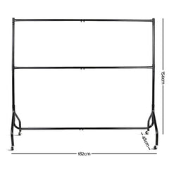 Double rail BDSM equipment hang racks x 2 - Black - Shhh...