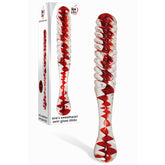 Adam & Eve Sweetheart Swirl Glass Dildo - Clear