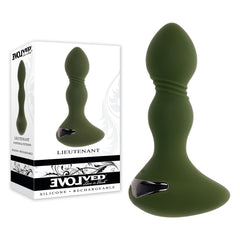 Evolved LIEUTENANT 12.2 cm USBR Vibrating Butt Plug - Green