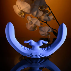 Evolved LOVEBIRDS - 20.8 cm USB Rechargeable Double-Ended Rabbit Vibrator with Remote