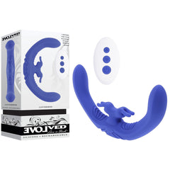 Evolved LOVEBIRDS - 20.8 cm USB Rechargeable Double-Ended Rabbit Vibrator with Remote