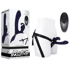 Evolved GIVING VIBES - 14.6 cm USB Rechargeable Vibrating Strap-On with Remote
