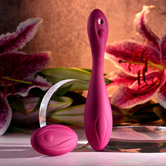 Evolved CHERRY POSE - 16.1 cm USB Rechargeable Flexible & Posable Vibrator with Remote