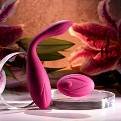 Evolved CHERRY POSE - 16.1 cm USB Rechargeable Flexible & Posable Vibrator with Remote