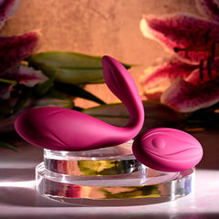 Evolved CHERRY POSE - 16.1 cm USB Rechargeable Flexible & Posable Vibrator with Remote