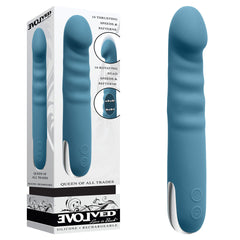 Evolved QUEEN OF ALL TRADES - 22.6 cm USB Rechargeable Thrusting & Rotating Vibrator