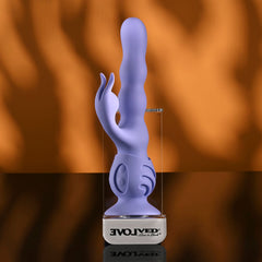Evolved WIGGLY BUNNY - Purple USB Rechargeable Rabbit Vibrator with Suction Base