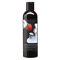 Edible Massage Oil - Succulent Strawberry Flavoured - 237 ml Bottle - Shhh...