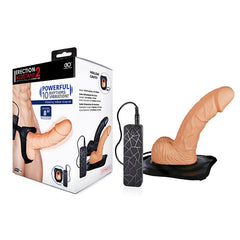 Erection Assistant 2 Vibrating Hollow Strap-On - 20 cm Vibrating Hollow Strap-On - Shhh...