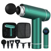 Everfit 30 Speed Massage Gun 6 Head Vibration Muscle Massager Percussion Relief Green - Shhh...