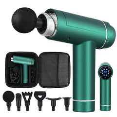Everfit 30 Speed Massage Gun 6 Head Vibration Muscle Massager Percussion Relief Green - Shhh...