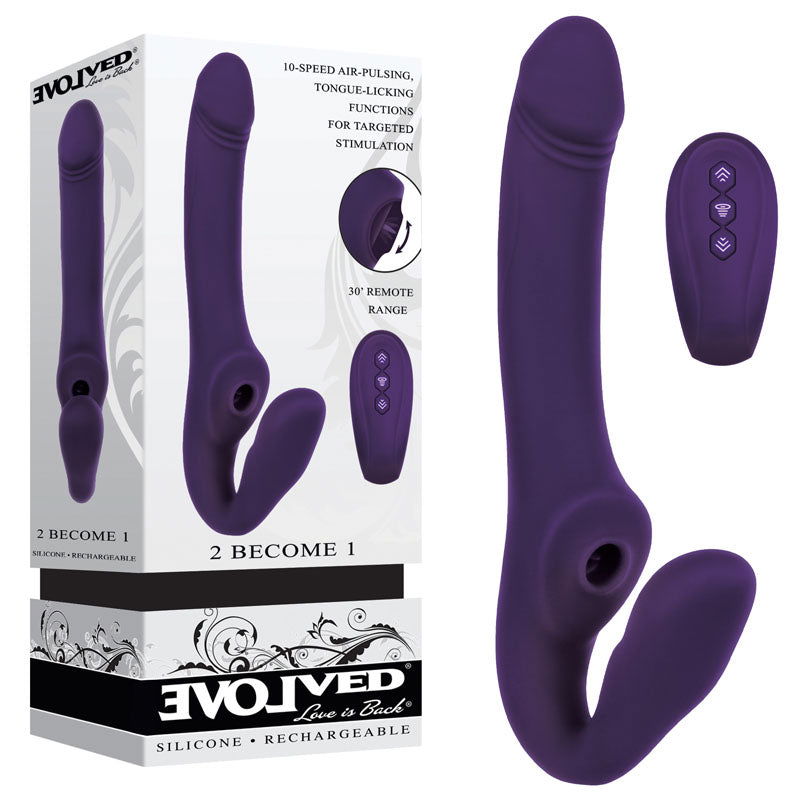 Evolved 2 BECOME 1 Multi function vibrator - Purple - Shhh...
