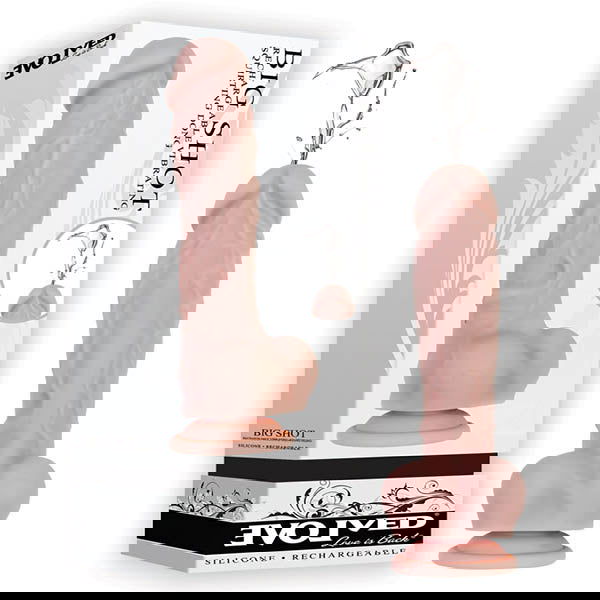 Evolved Big Shot 20cm Vibrating and Squirting Dildo - Flesh - Shhh...