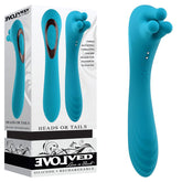 Evolved HEADS OR TAILS Pussy & Massage Vibe - Teal - Shhh...