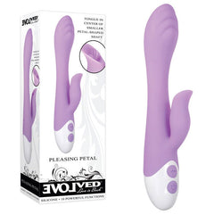 Evolved PLEASING PETAL - Lilac 19.7 cm USB Rechargeable Rabbit Vibrator - Shhh...