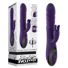Evolved RASCALLY RABBIT - 22.9 cm USB Rechargeable Rabbit Vibrator - Shhh...