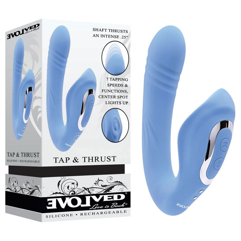 Evolved TAP & THRUST -  USB Rechargeable Dual Vibrator - Shhh...