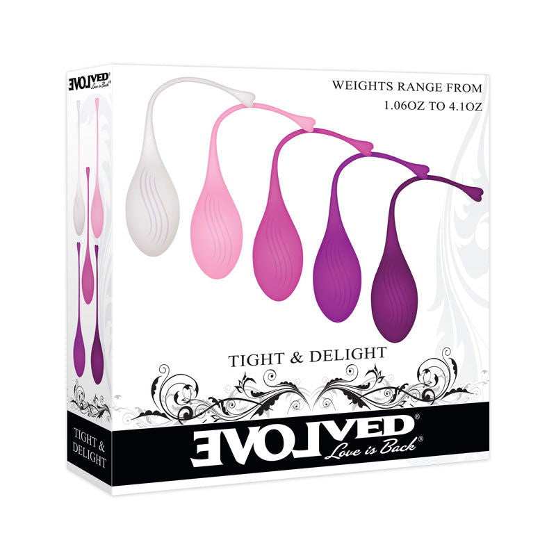 Evolved TIGHT & DELIGHT - Kegel Trainer Set - 5 Piece Kit - Shhh...