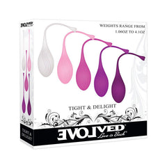 Evolved TIGHT & DELIGHT - Kegel Trainer Set - 5 Piece Kit - Shhh...