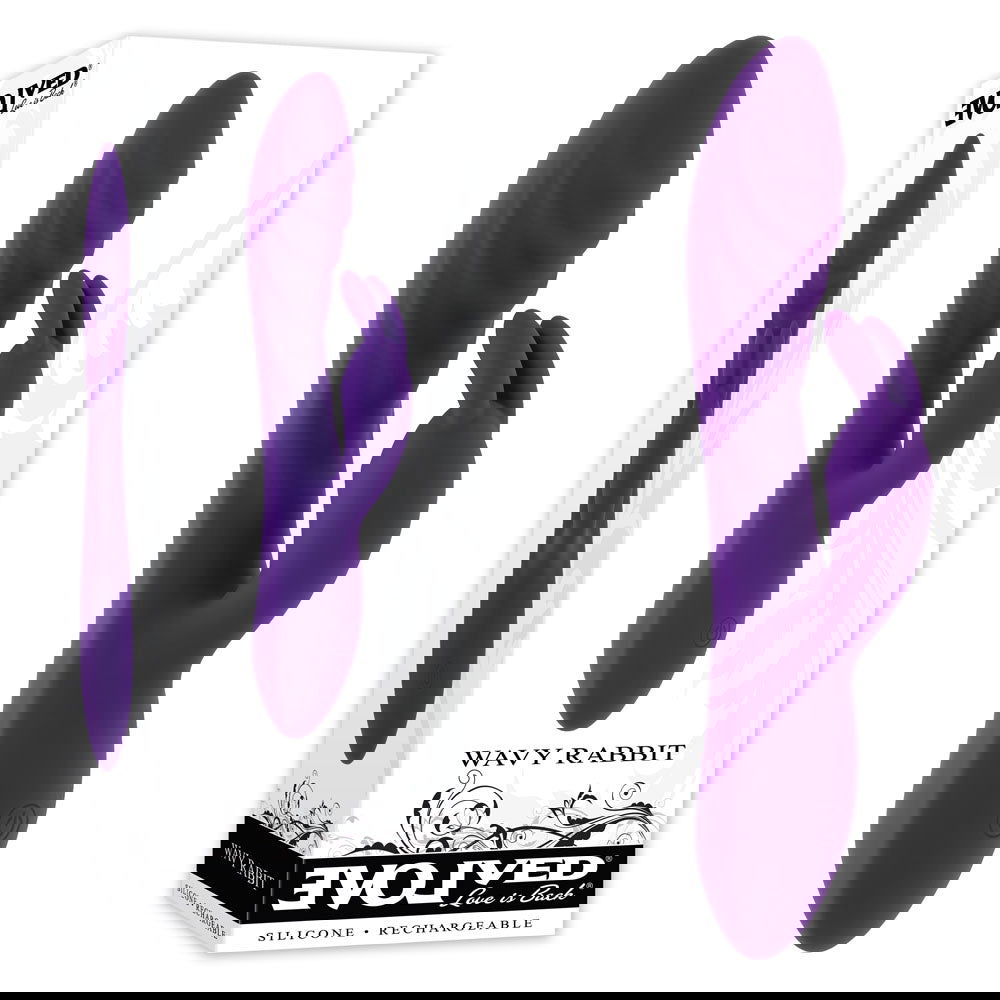 Evolved WAVY RABBIT Vibrator - Purple - Shhh...