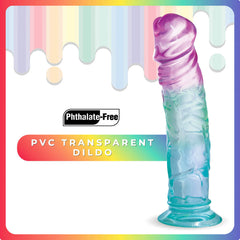 Jellido PVC Translucent Colour Dildo 18cm