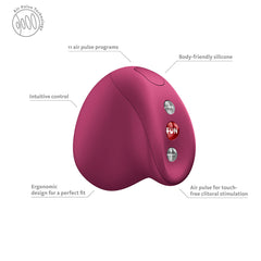 Fun Factory MEA Wine Red - Wine Red USB Rechargeable Air Pulse Clitoral Stimulator