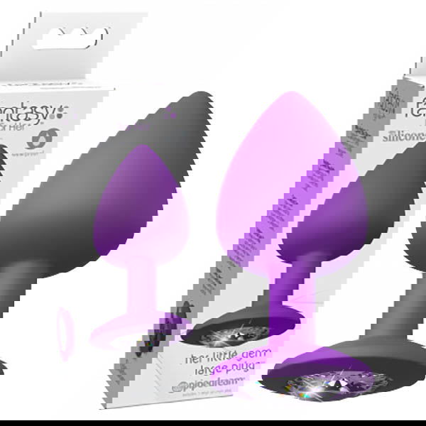 Fantasy For Her Little Gem Large Plug - Purple 9.6 cm Butt Plug with Jewel Base - Shhh...