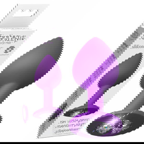 Fantasy For Her Little Gem Medium Plug - Purple 8.1 cm Butt Plug With Jewel Base - Shhh...