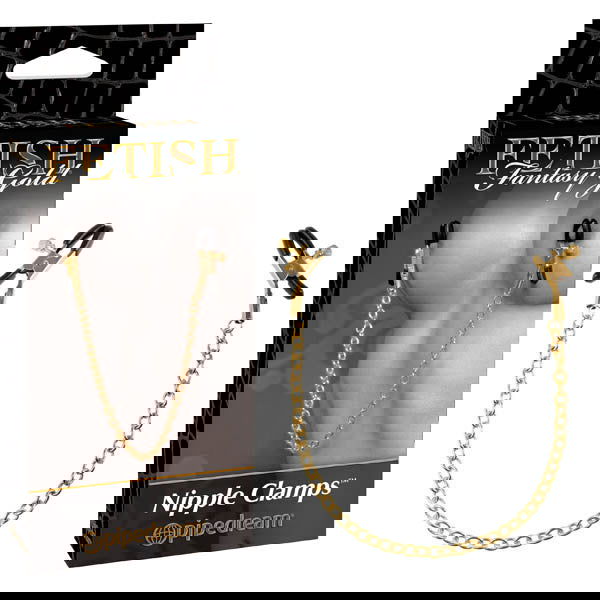 Fetish Fantasy Gold Chain Nipple Clamps - Shhh...