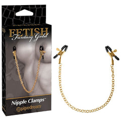 Fetish Fantasy Gold Chain Nipple Clamps - Shhh...