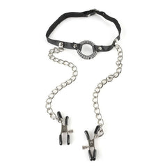 Fetish Fantasy Series O-ring Gag with Nipple Clamps - Shhh...