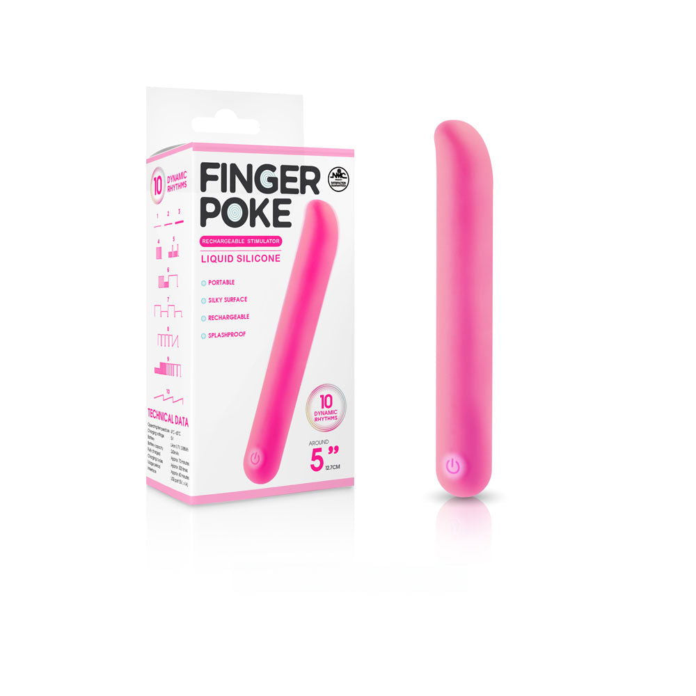 Finger Poke 13cm Rechargeable Stimulator - Pink - Shhh...