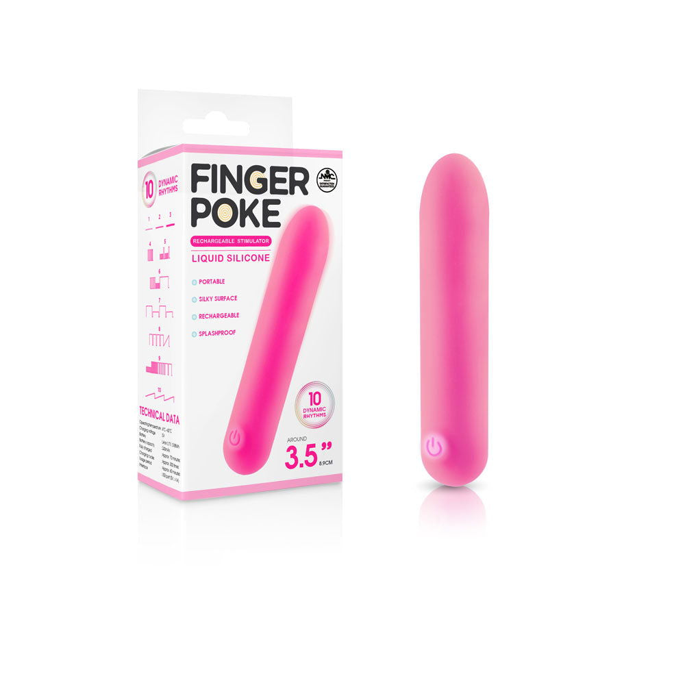 Finger Poke 9cm Rechargeable Bullet Vibe - Pink - Shhh...