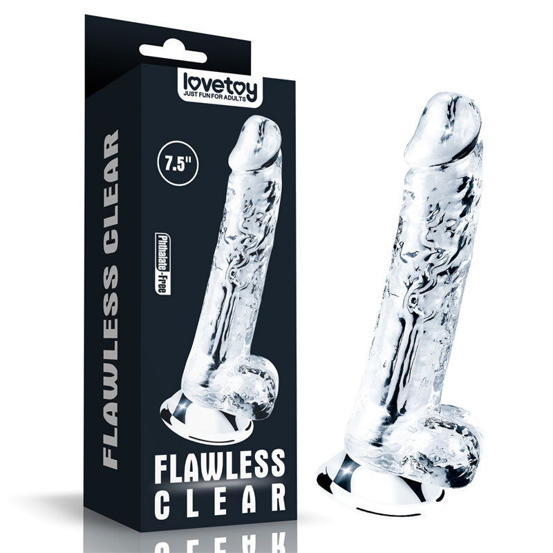 Flawless Clear Bendable Dildo 7.5'' - Shhh...