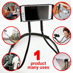 Flexible phone holder desktop or body mount. - Shhh...
