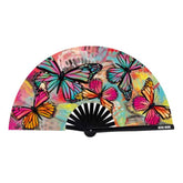 Flutter By Butterfly Blacklight Folding Fan - Shhh...