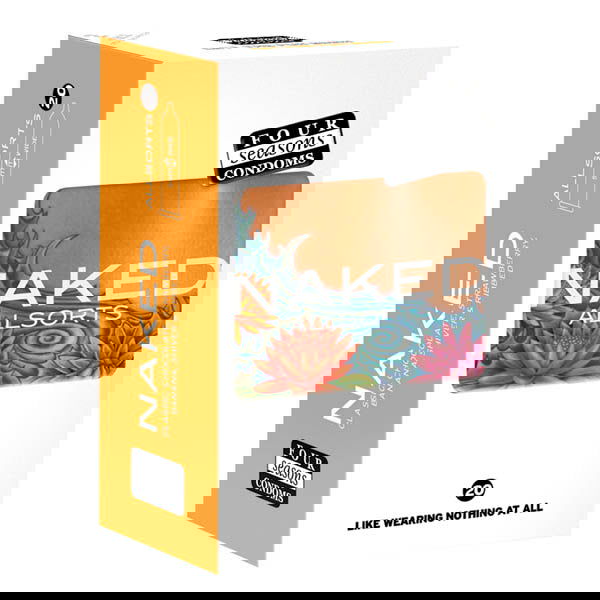 Four Seasons Naked Allsorts - Ultra Thin Lubed Condoms in 6 Styles - 20 Pack - Shhh...