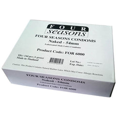Four Seasons Naked Classic Condoms - Bulk Box of 144 - Shhh...