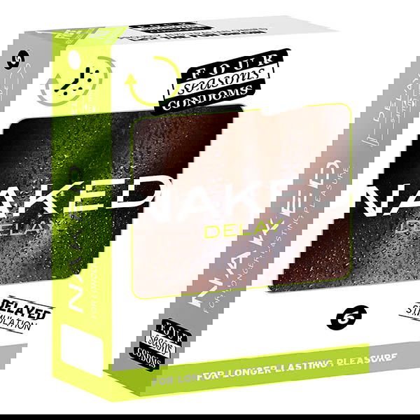 Four Seasons Naked Delay Condoms - 6 pack - Shhh...