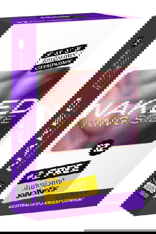 Four Seasons Naked King Size Condom 12 Pc - Shhh...