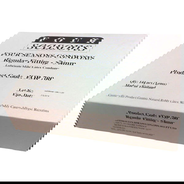 Four Seasons Regular Condoms - Bulk Box of 144 - Shhh...