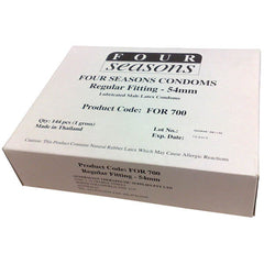 Four Seasons Regular Condoms - Bulk Box of 144 - Shhh...